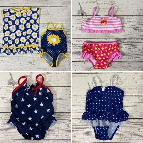 Bundle of 4 Baby Infant Girl’s Swimsuits